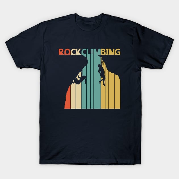 Vintage Retro Rock Climbing Gift T-Shirt by GWENT